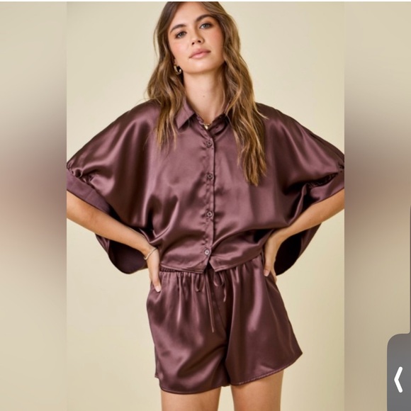 Day + Moon Other - 🆕💖Cocoa Satin PJ Set